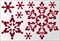 Глиттерные термонаклейки Снежинки цветные, 1 шт.  ТА-001 - фото 5531