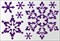 Глиттерные термонаклейки Снежинки цветные, 1 шт.  ТА-001 - фото 5534